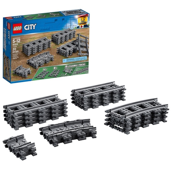 Lego city train tracks 20 piece set 60205 - Picture 1 of 3